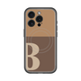 スリムプロテクションプレミアムケース with MagSafe［ オリジナル - initial two tone - B brown ］