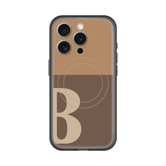 スリムプロテクションプレミアムケース with MagSafe［ オリジナル - initial two tone - B brown ］