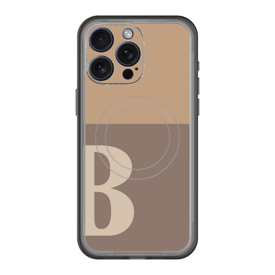 スリムプロテクションプレミアムケース with MagSafe［ オリジナル - initial two tone - B brown ］