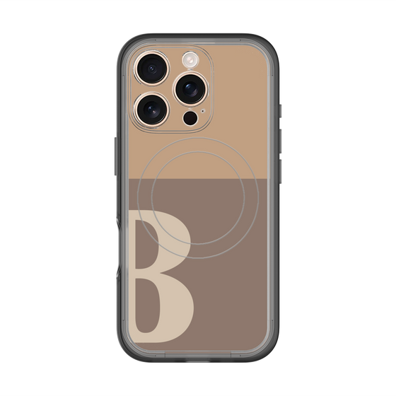 スリムプロテクションプレミアムケース with MagSafe［ オリジナル - initial two tone - B brown ］