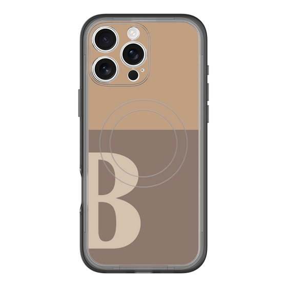 スリムプロテクションプレミアムケース with MagSafe［ オリジナル - initial two tone - B brown ］