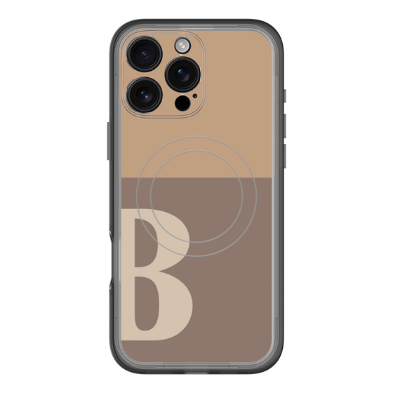 スリムプロテクションプレミアムケース with MagSafe［ オリジナル - initial two tone - B brown ］