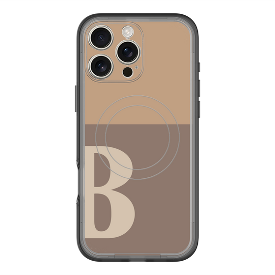 スリムプロテクションプレミアムケース with MagSafe［ オリジナル - initial two tone - B brown ］