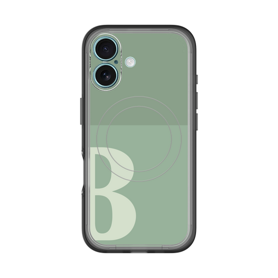 スリムプロテクションプレミアムケース with MagSafe［ オリジナル - initial two tone - B green ］