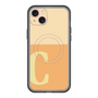 スリムプロテクションプレミアムケース with MagSafe［ オリジナル - initial two tone - C orange ］