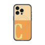 スリムプロテクションプレミアムケース with MagSafe［ オリジナル - initial two tone - C orange ］