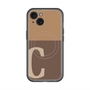 スリムプロテクションプレミアムケース with MagSafe［ オリジナル - initial two tone - C brown ］