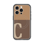 スリムプロテクションプレミアムケース with MagSafe［ オリジナル - initial two tone - C brown ］