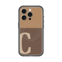 スリムプロテクションプレミアムケース with MagSafe［ オリジナル - initial two tone - C brown ］