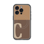 スリムプロテクションプレミアムケース with MagSafe［ オリジナル - initial two tone - C brown ］