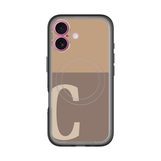 スリムプロテクションプレミアムケース with MagSafe［ オリジナル - initial two tone - C brown ］