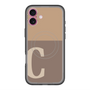 スリムプロテクションプレミアムケース with MagSafe［ オリジナル - initial two tone - C brown ］