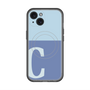 スリムプロテクションプレミアムケース with MagSafe［ オリジナル - initial two tone - C blue ］