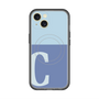 スリムプロテクションプレミアムケース with MagSafe［ オリジナル - initial two tone - C blue ］