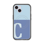 スリムプロテクションプレミアムケース with MagSafe［ オリジナル - initial two tone - C blue ］