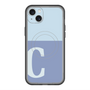 スリムプロテクションプレミアムケース with MagSafe［ オリジナル - initial two tone - C blue ］