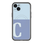 スリムプロテクションプレミアムケース with MagSafe［ オリジナル - initial two tone - C blue ］
