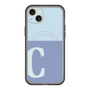 スリムプロテクションプレミアムケース with MagSafe［ オリジナル - initial two tone - C blue ］