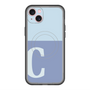 スリムプロテクションプレミアムケース with MagSafe［ オリジナル - initial two tone - C blue ］