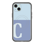 スリムプロテクションプレミアムケース with MagSafe［ オリジナル - initial two tone - C blue ］