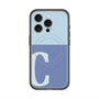 スリムプロテクションプレミアムケース with MagSafe［ オリジナル - initial two tone - C blue ］