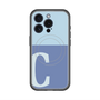 スリムプロテクションプレミアムケース with MagSafe［ オリジナル - initial two tone - C blue ］