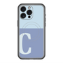 スリムプロテクションプレミアムケース with MagSafe［ オリジナル - initial two tone - C blue ］