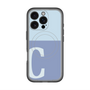 スリムプロテクションプレミアムケース with MagSafe［ オリジナル - initial two tone - C blue ］