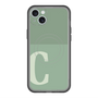 スリムプロテクションプレミアムケース with MagSafe［ オリジナル - initial two tone - C green ］