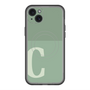 スリムプロテクションプレミアムケース with MagSafe［ オリジナル - initial two tone - C green ］