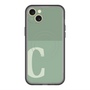スリムプロテクションプレミアムケース with MagSafe［ オリジナル - initial two tone - C green ］