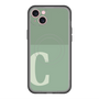 スリムプロテクションプレミアムケース with MagSafe［ オリジナル - initial two tone - C green ］