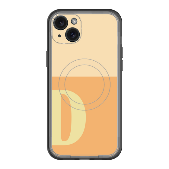 スリムプロテクションプレミアムケース with MagSafe［ オリジナル - initial two tone - D orange ］