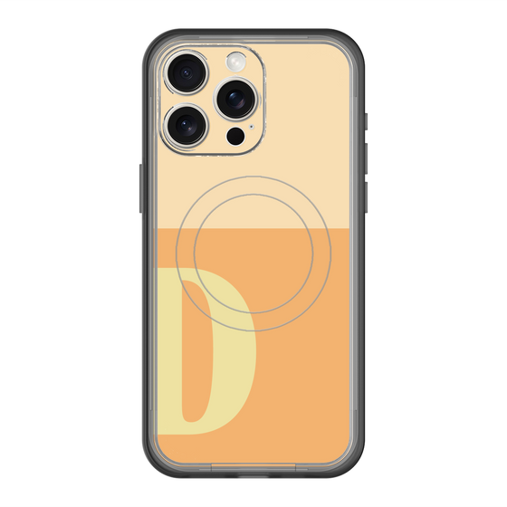 スリムプロテクションプレミアムケース with MagSafe［ オリジナル - initial two tone - D orange ］