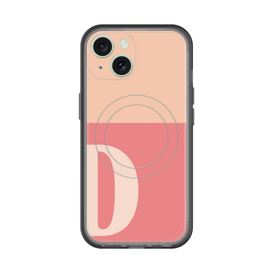 スリムプロテクションプレミアムケース with MagSafe［ オリジナル - initial two tone - D pink ］