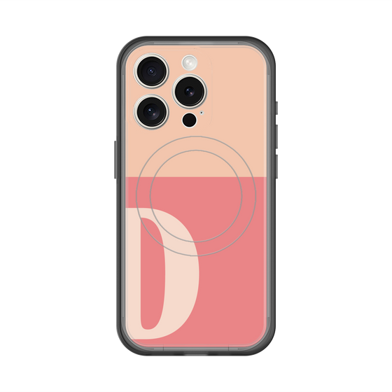 スリムプロテクションプレミアムケース with MagSafe［ オリジナル - initial two tone - D pink ］