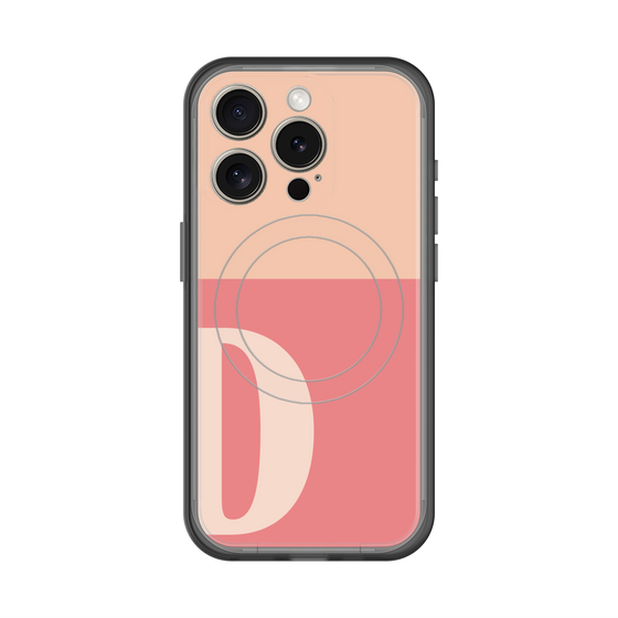 スリムプロテクションプレミアムケース with MagSafe［ オリジナル - initial two tone - D pink ］