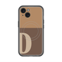 スリムプロテクションプレミアムケース with MagSafe［ オリジナル - initial two tone - D brown ］