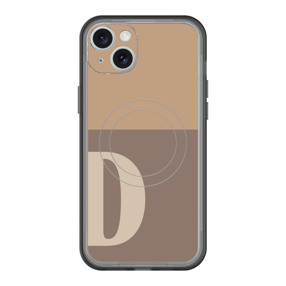 スリムプロテクションプレミアムケース with MagSafe［ オリジナル - initial two tone - D brown ］