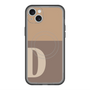 スリムプロテクションプレミアムケース with MagSafe［ オリジナル - initial two tone - D brown ］