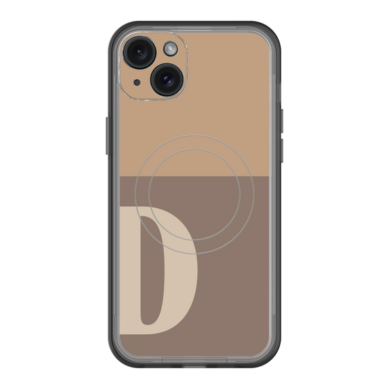 スリムプロテクションプレミアムケース with MagSafe［ オリジナル - initial two tone - D brown ］