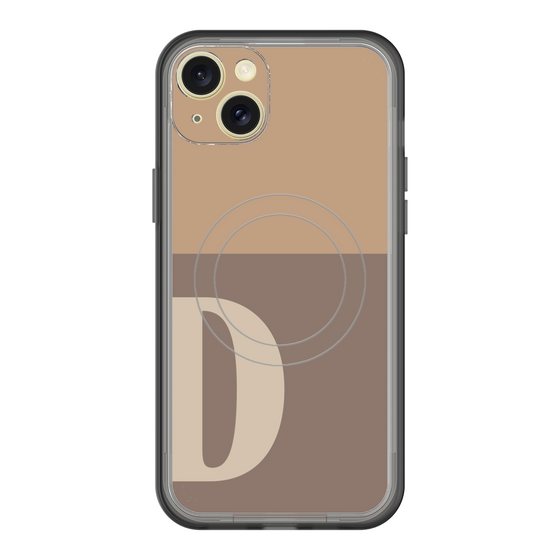スリムプロテクションプレミアムケース with MagSafe［ オリジナル - initial two tone - D brown ］