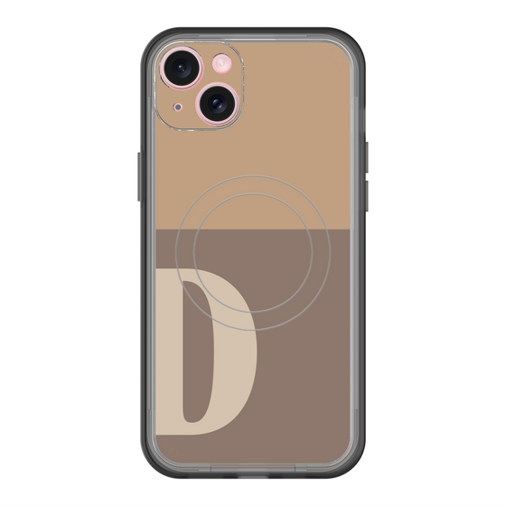 スリムプロテクションプレミアムケース with MagSafe［ オリジナル - initial two tone - D brown ］