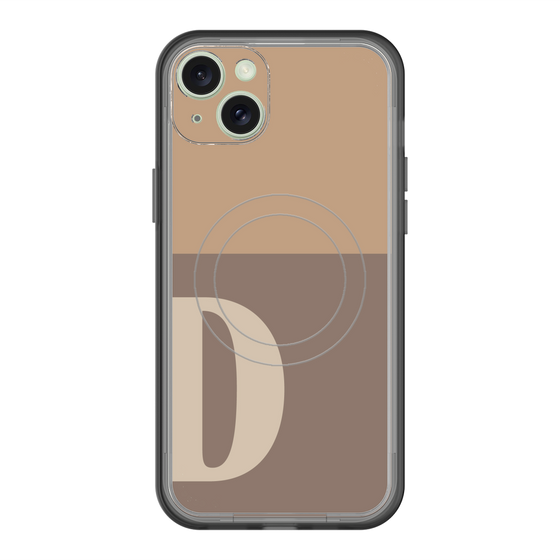 スリムプロテクションプレミアムケース with MagSafe［ オリジナル - initial two tone - D brown ］