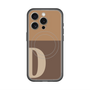 スリムプロテクションプレミアムケース with MagSafe［ オリジナル - initial two tone - D brown ］