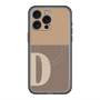 スリムプロテクションプレミアムケース with MagSafe［ オリジナル - initial two tone - D brown ］