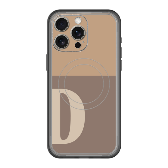 スリムプロテクションプレミアムケース with MagSafe［ オリジナル - initial two tone - D brown ］