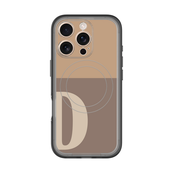 スリムプロテクションプレミアムケース with MagSafe［ オリジナル - initial two tone - D brown ］