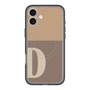 スリムプロテクションプレミアムケース with MagSafe［ オリジナル - initial two tone - D brown ］