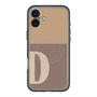 スリムプロテクションプレミアムケース with MagSafe［ オリジナル - initial two tone - D brown ］